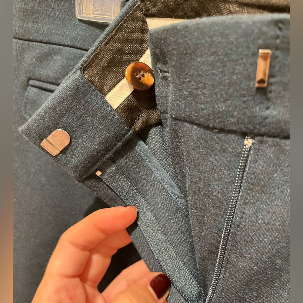 NWT Ann Taylor Straight Pants with Two Front Flap Pockets in Dark Teal size 4 - Picture 5 of 14